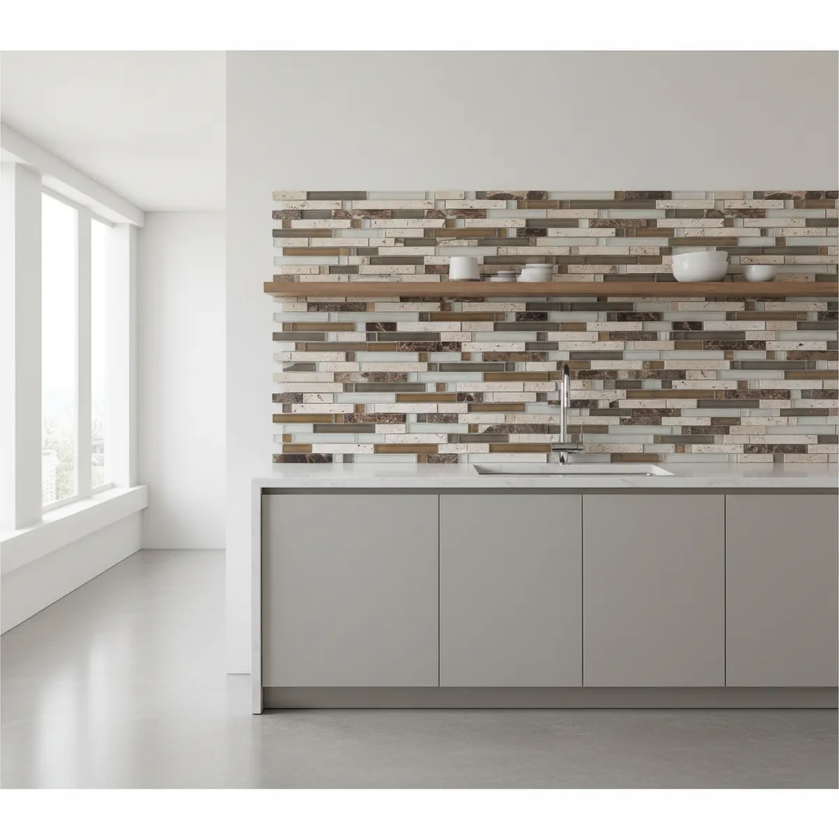 Malla decorativa Marrón y beige 30x30cm, marca HOLZTEK - Foto Principal
