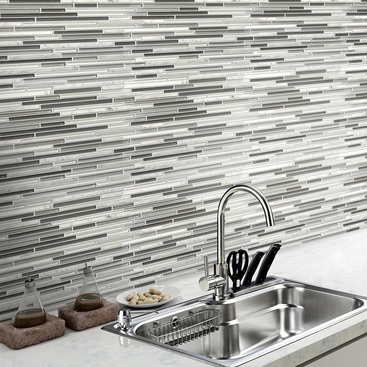 HOLZTEK - Malla decorativa Gris 30x30cm