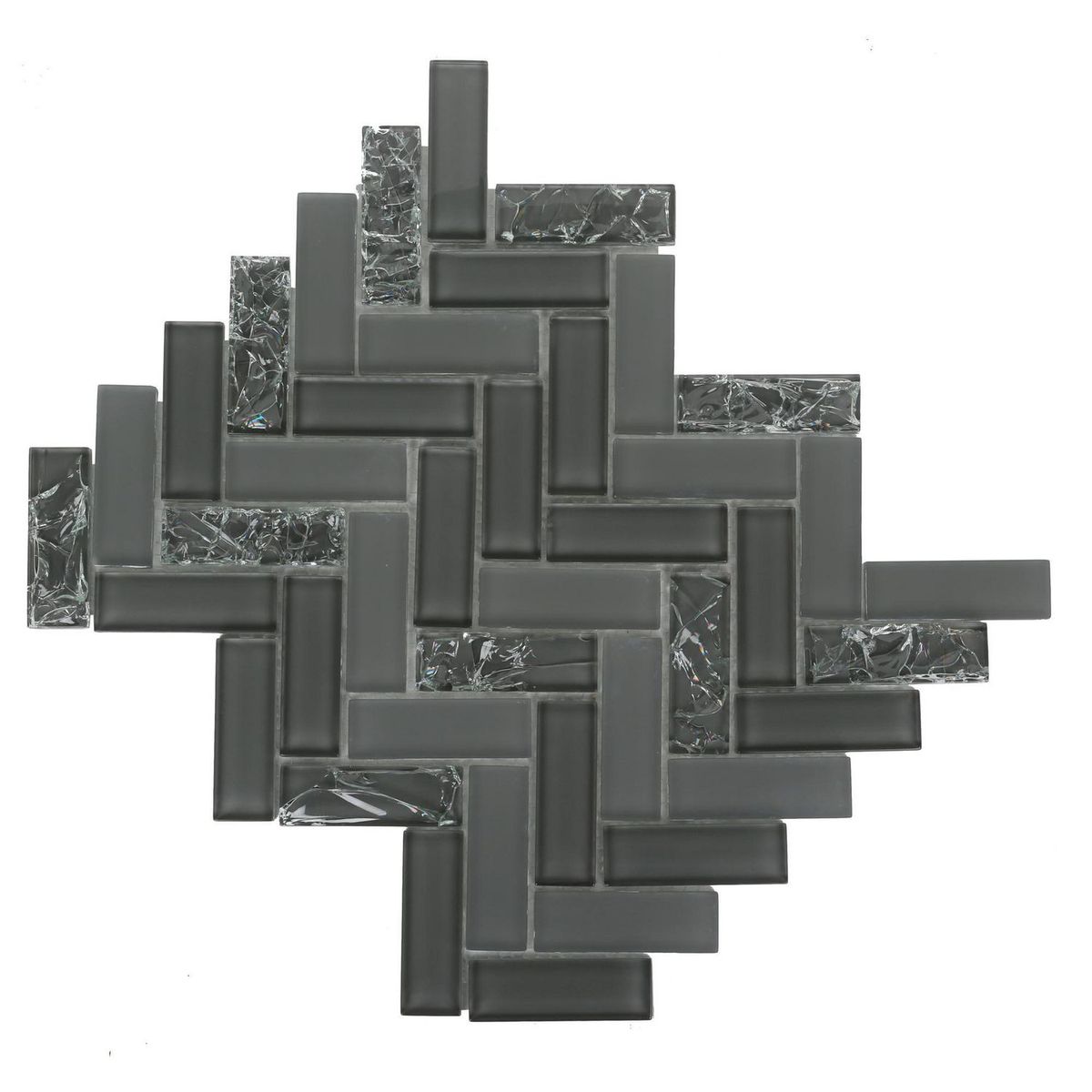 HOLZTEK - Malla Decorativa Herringbone gris 30x30cm