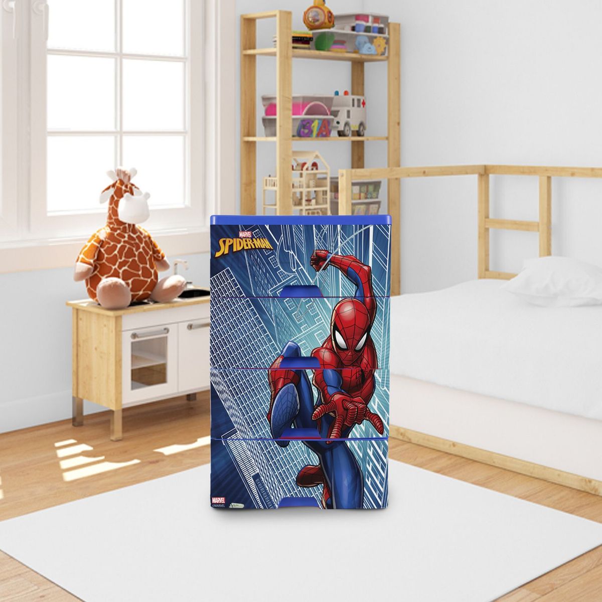 MARVEL - Cómoda 4 cajones Spiderman