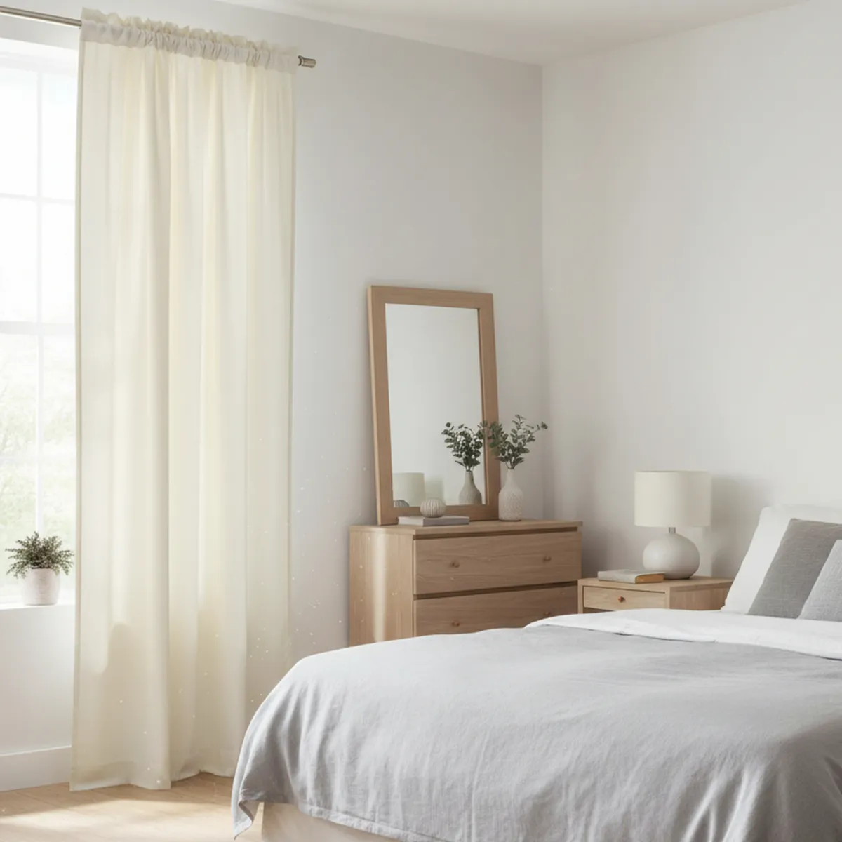 Cortina de Tela 140x225cm Crema, marca CASA BONITA - Foto Principal
