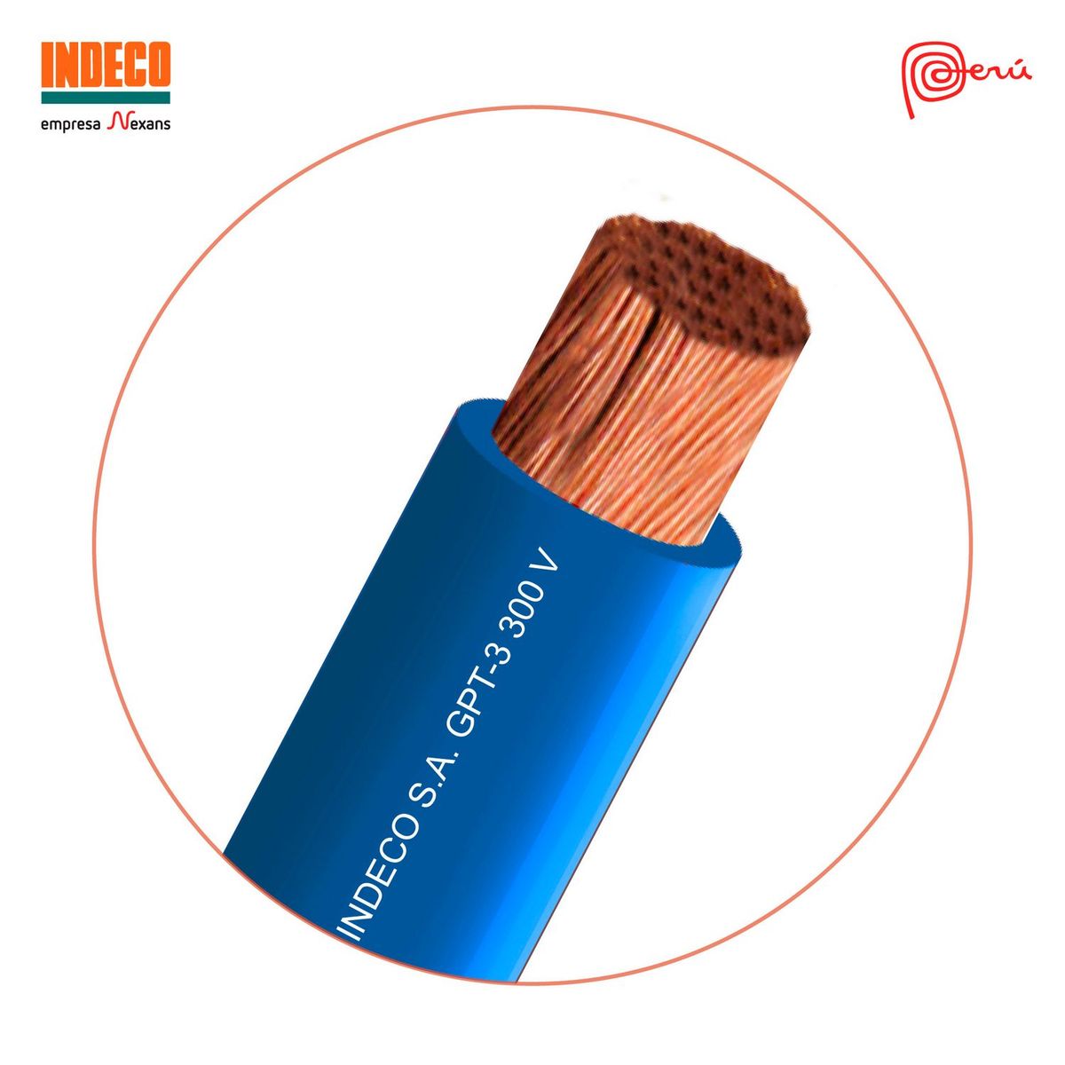 INDECO - Cable GPT 18 AWG Azul 100 Metros