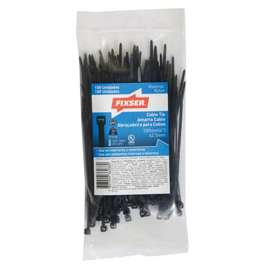 Cintillo Negro Por 100 Unidades De 100mm x 2.5mm