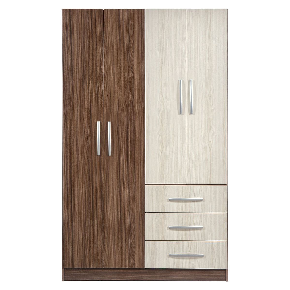 PISOPAK - Ropero 4 puertas 3 cajones Porto y Maple