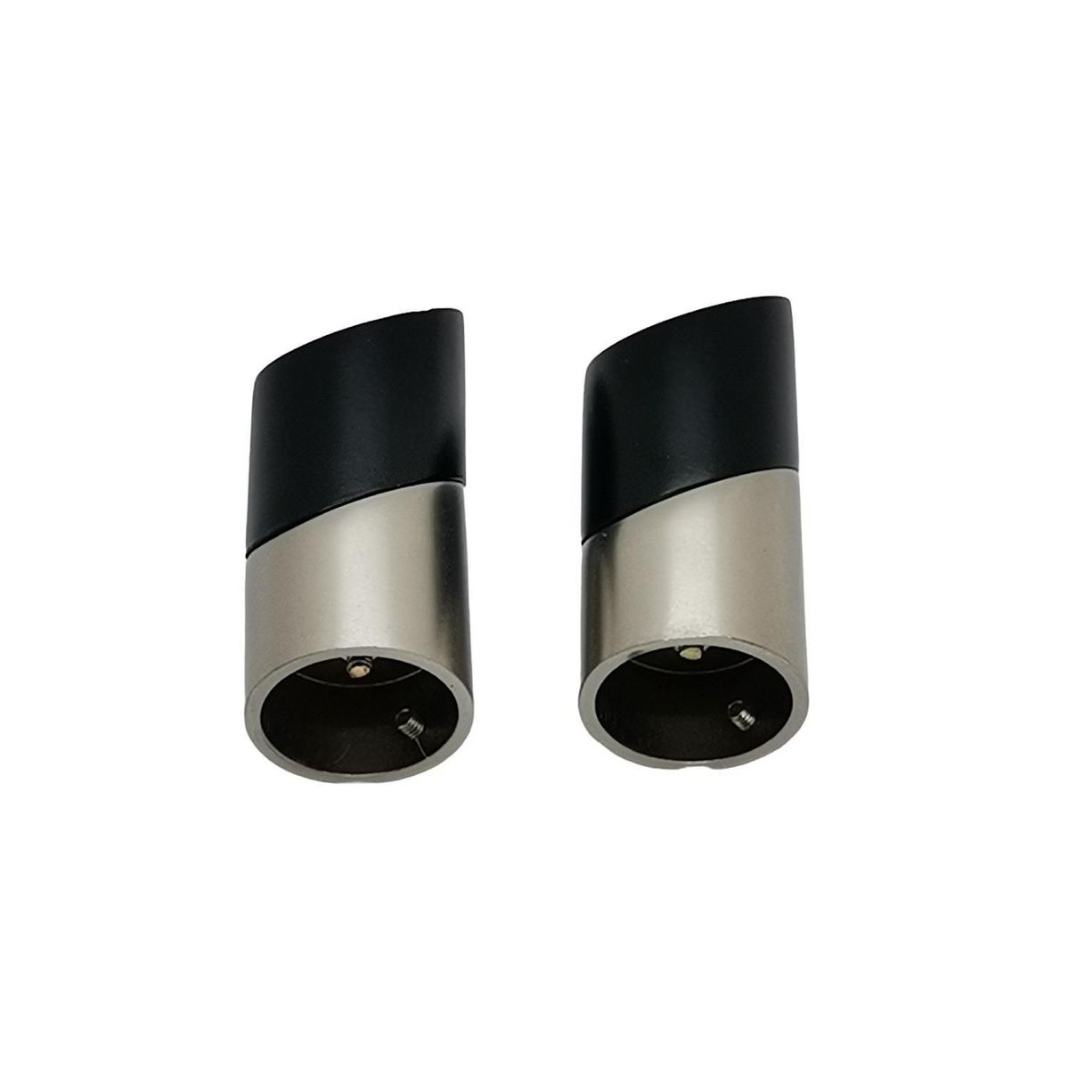 JUST HOME COLLECTION - Terminal Olympia Plata y Negro 28mm (2un)