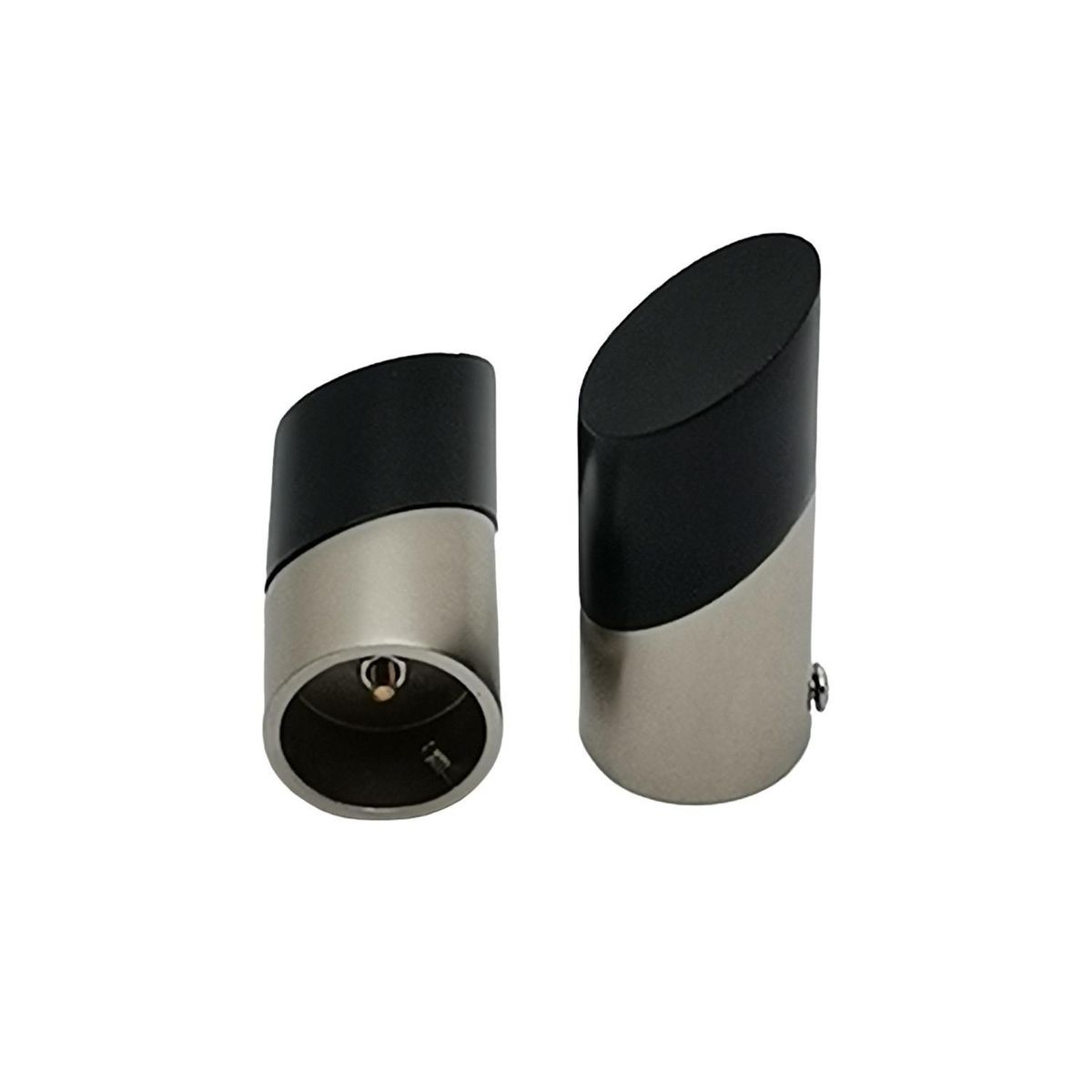 JUST HOME COLLECTION - Terminal Olympia Plata y Negro 28mm (2un)