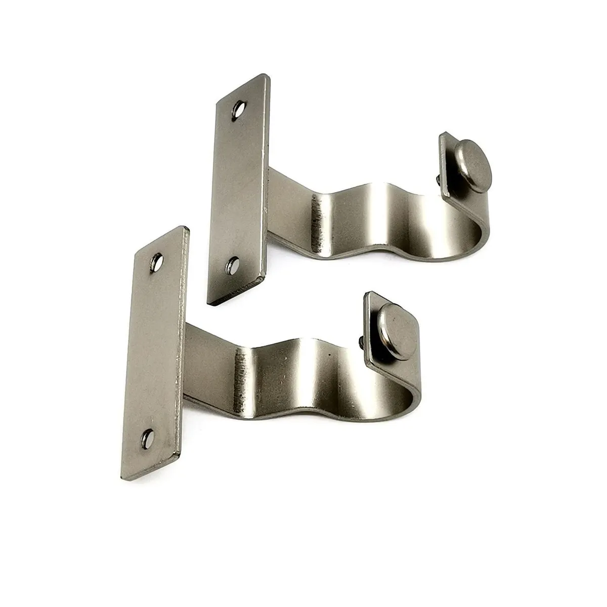 JUST HOME COLLECTION - Soporte Simple Techo fierro plateado 19mm (2un)