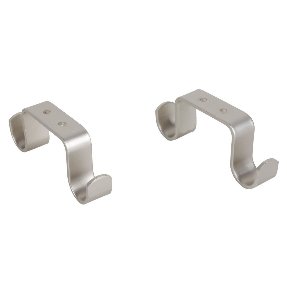 JUST HOME COLLECTION - Soporte doble Techo fierro plateado 19mm (2un)