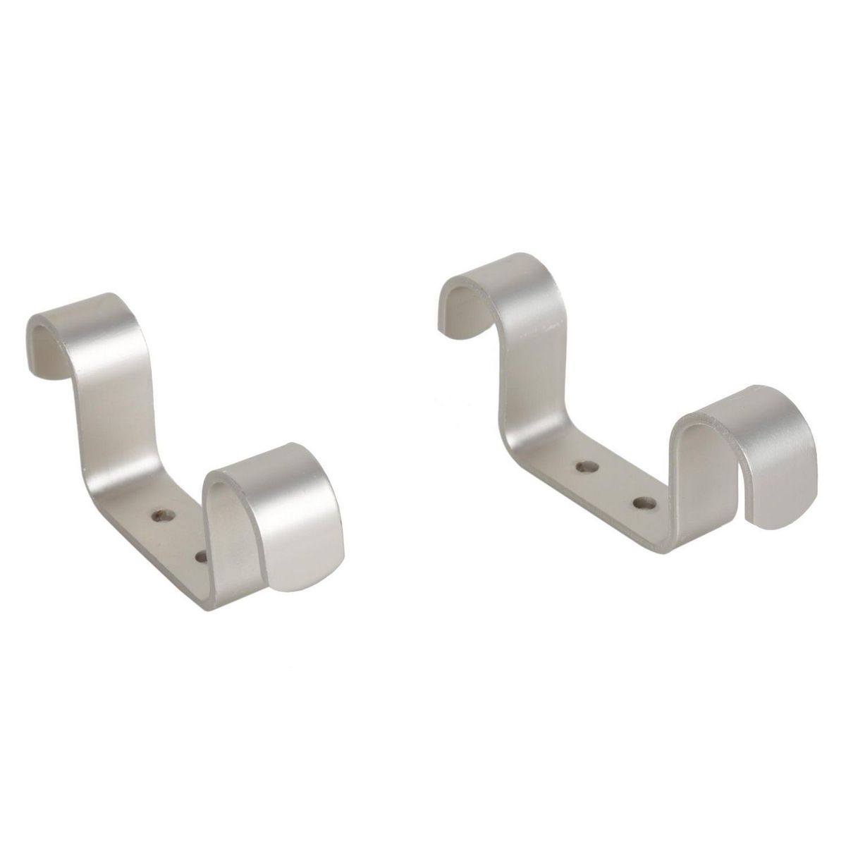 JUST HOME COLLECTION - Soporte doble Techo fierro plateado 19mm (2un)