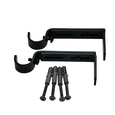 Soporte Simple Muro Negro 19mm