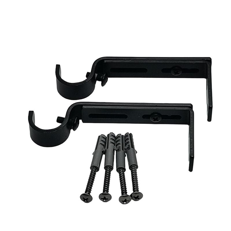 JUST HOME COLLECTION - Soporte Simple Muro Negro 19mm