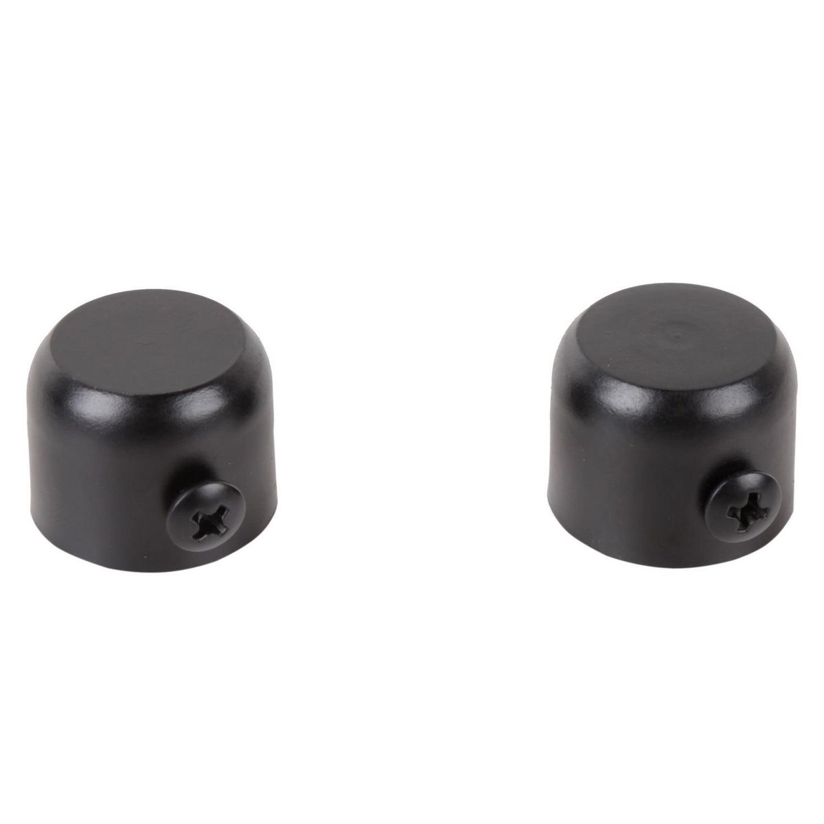 JUST HOME COLLECTION - Terminal Tope fierro negro 19mm (2un)