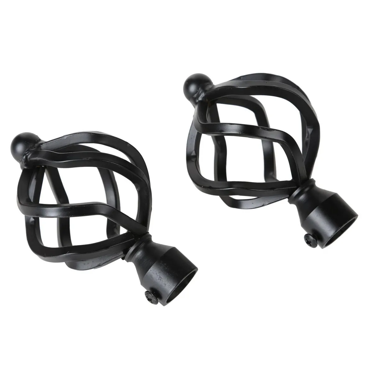 JUST HOME COLLECTION - Terminal Bola Alambre fierro negro 19mm (2un)