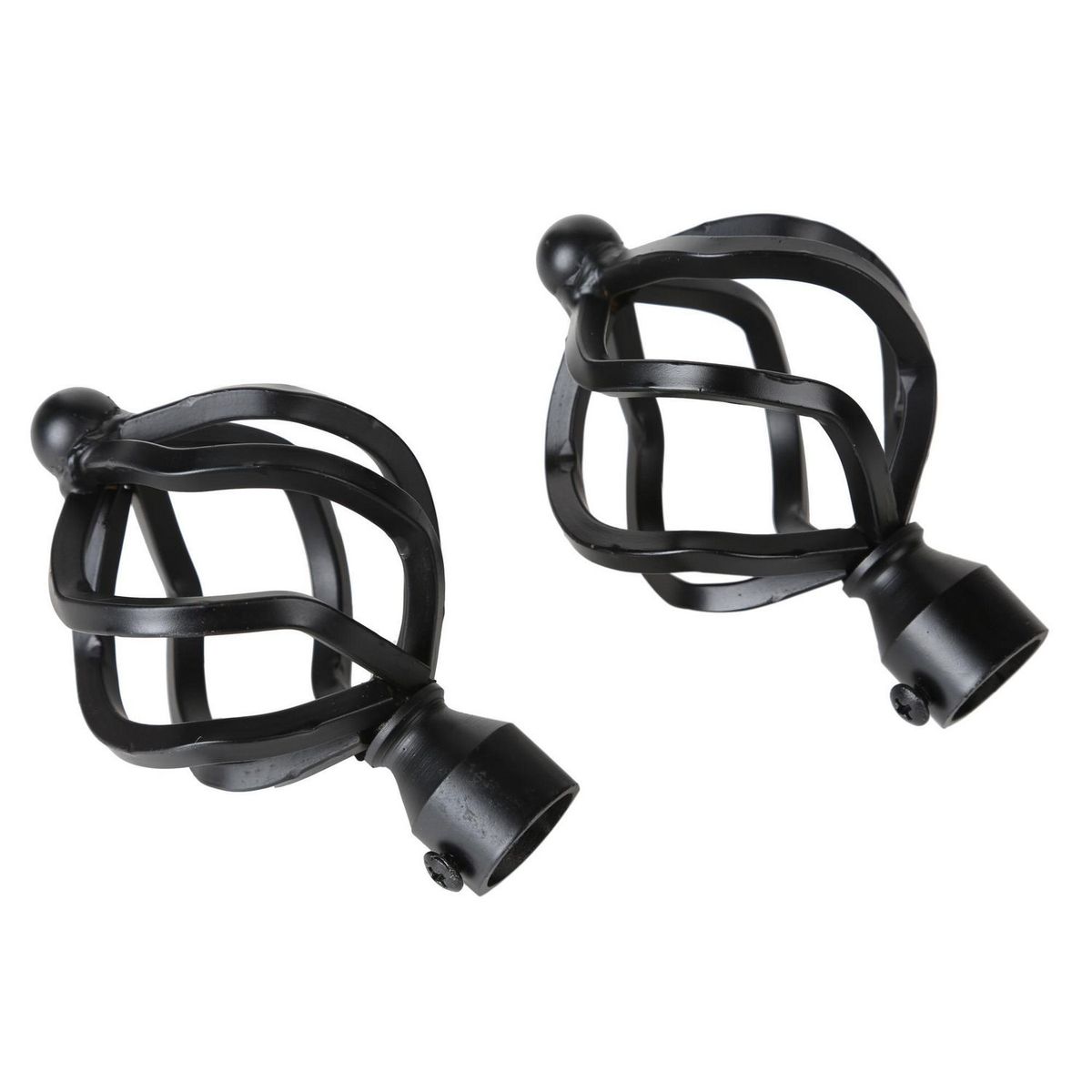 JUST HOME COLLECTION - Terminal Bola Alambre fierro negro 19mm (2un)