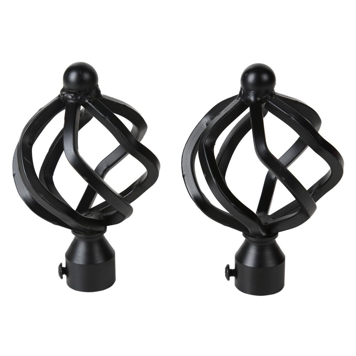 JUST HOME COLLECTION - Terminal Bola Alambre fierro negro 19mm (2un)