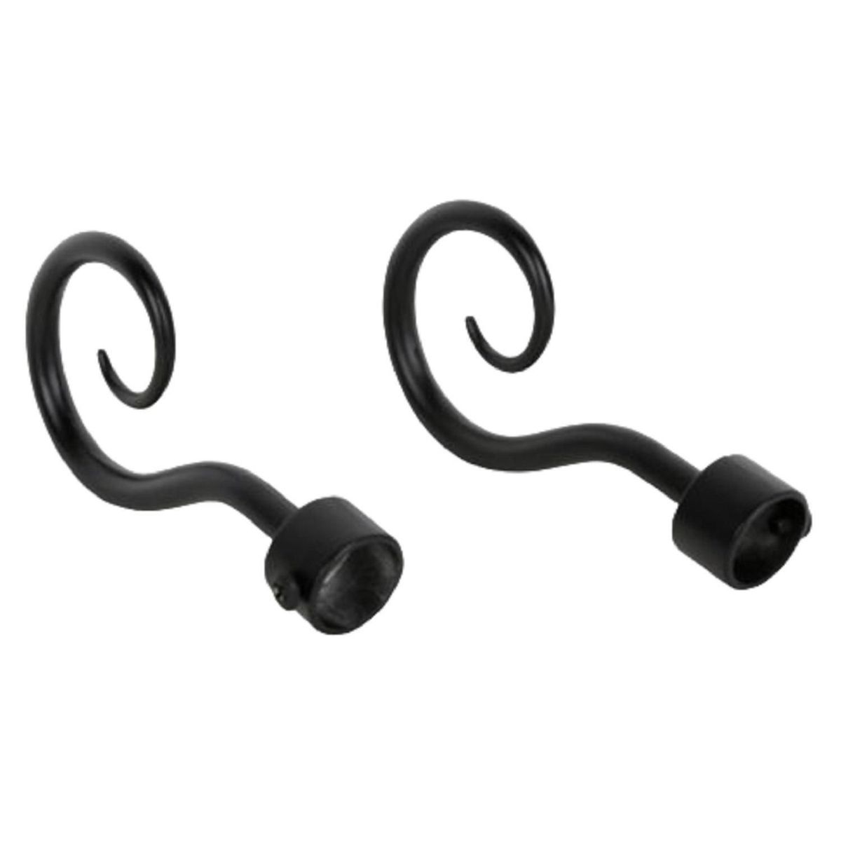 JUST HOME COLLECTION - Terminal Gancho fierro negro 19mm (2un)
