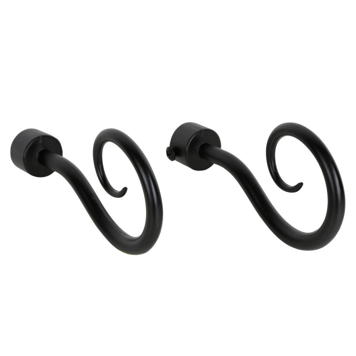 JUST HOME COLLECTION - Terminal Gancho fierro negro 19mm (2un)