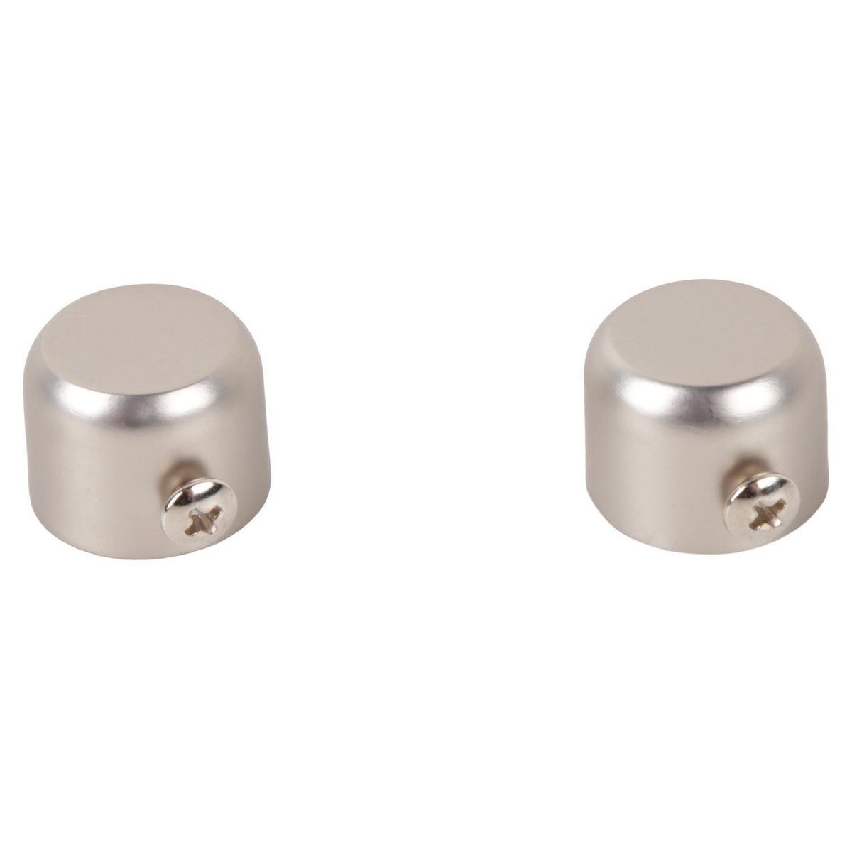 JUST HOME COLLECTION - Terminal Tope fierro plateado 19mm (2 un)