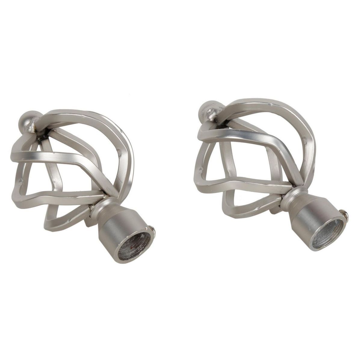 JUST HOME COLLECTION - Terminal Bola Alambre fierro plateado 19mm (2 un)