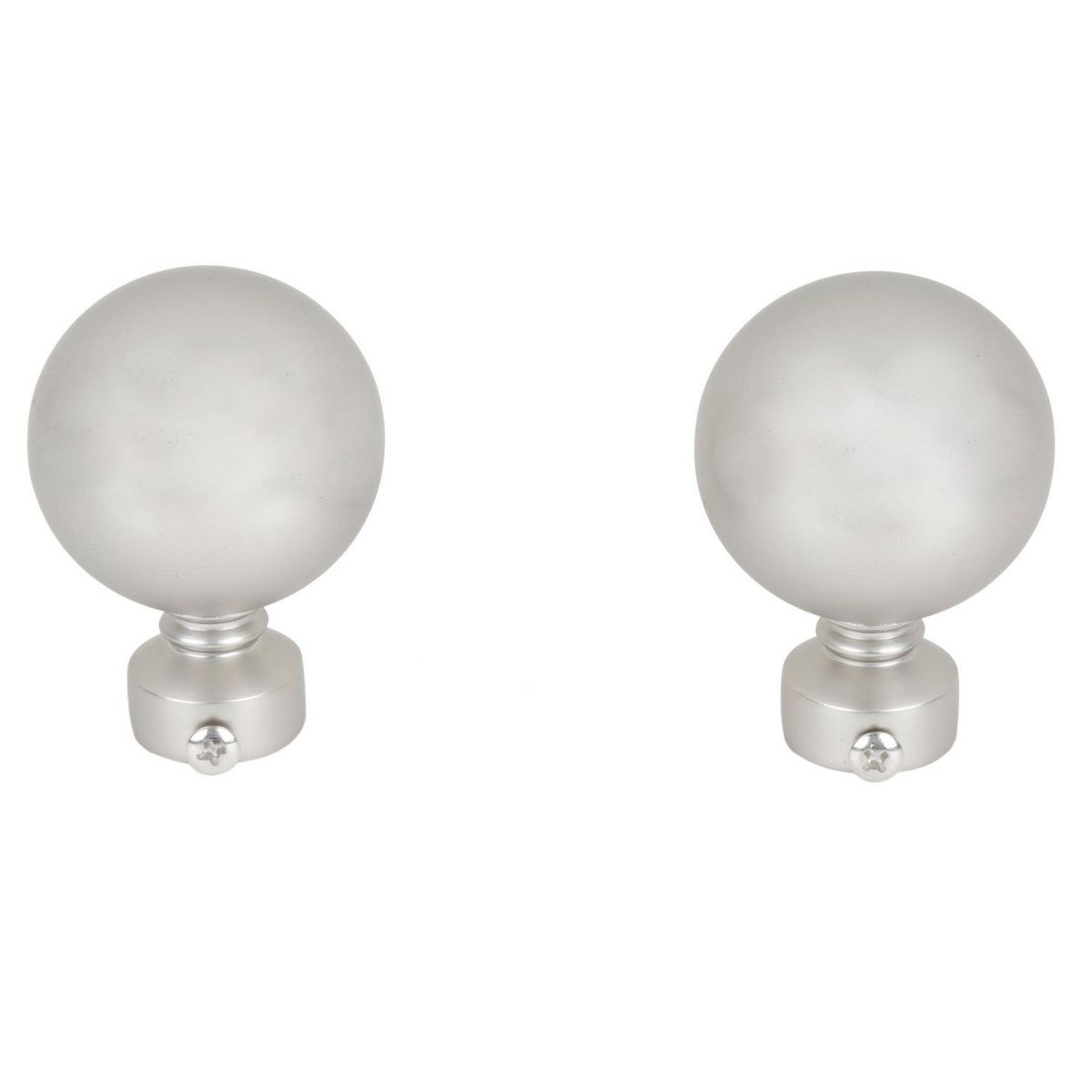 JUST HOME COLLECTION - Terminal Bola fierro plateado 19mm (2 un)
