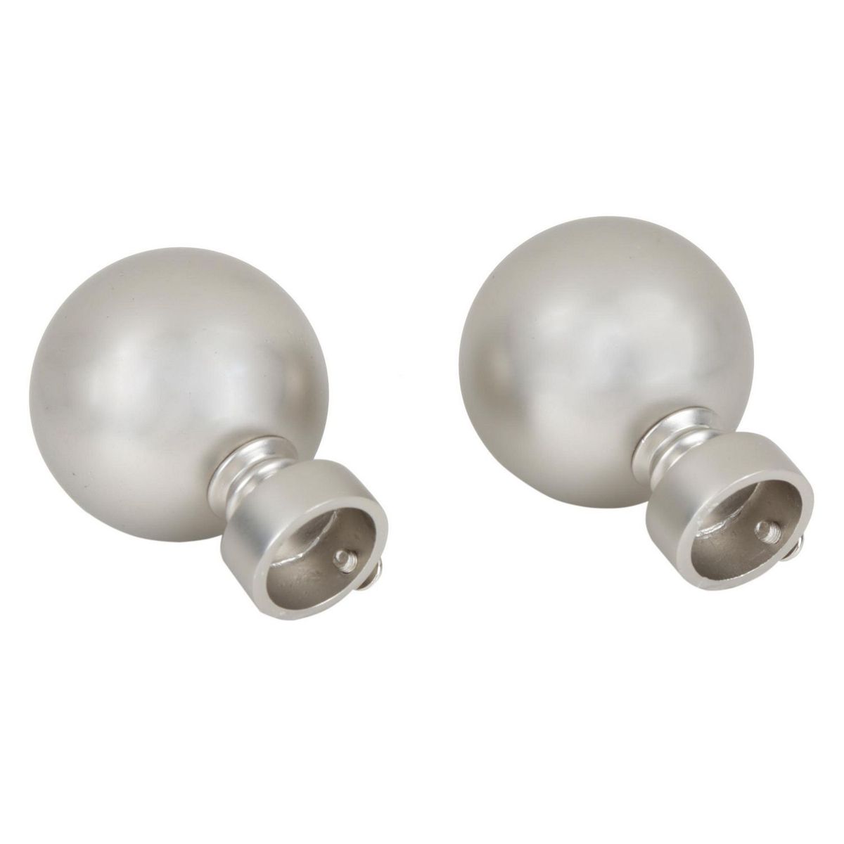 JUST HOME COLLECTION - Terminal Bola fierro plateado 19mm (2 un)