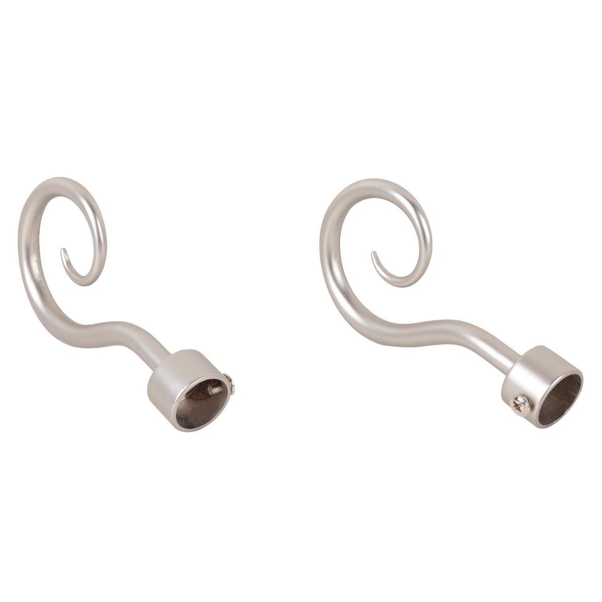 JUST HOME COLLECTION - Terminal Gancho fierro plateado 19mm (2 un)