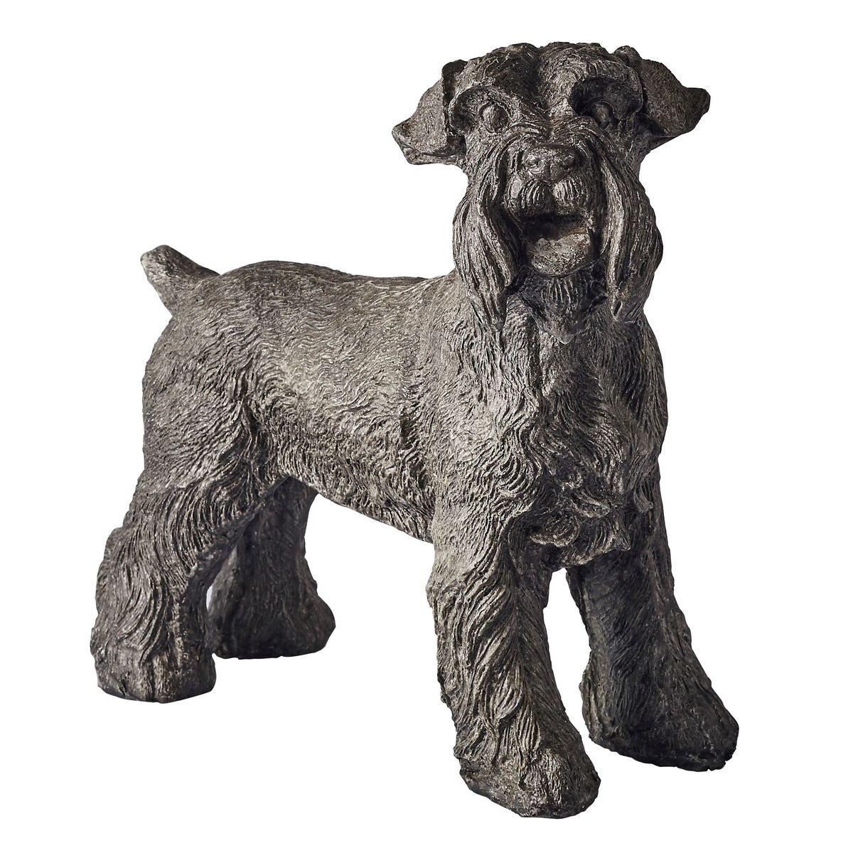 GENERICO - Figura Schnauzzer Poliresina Marrón 29cm