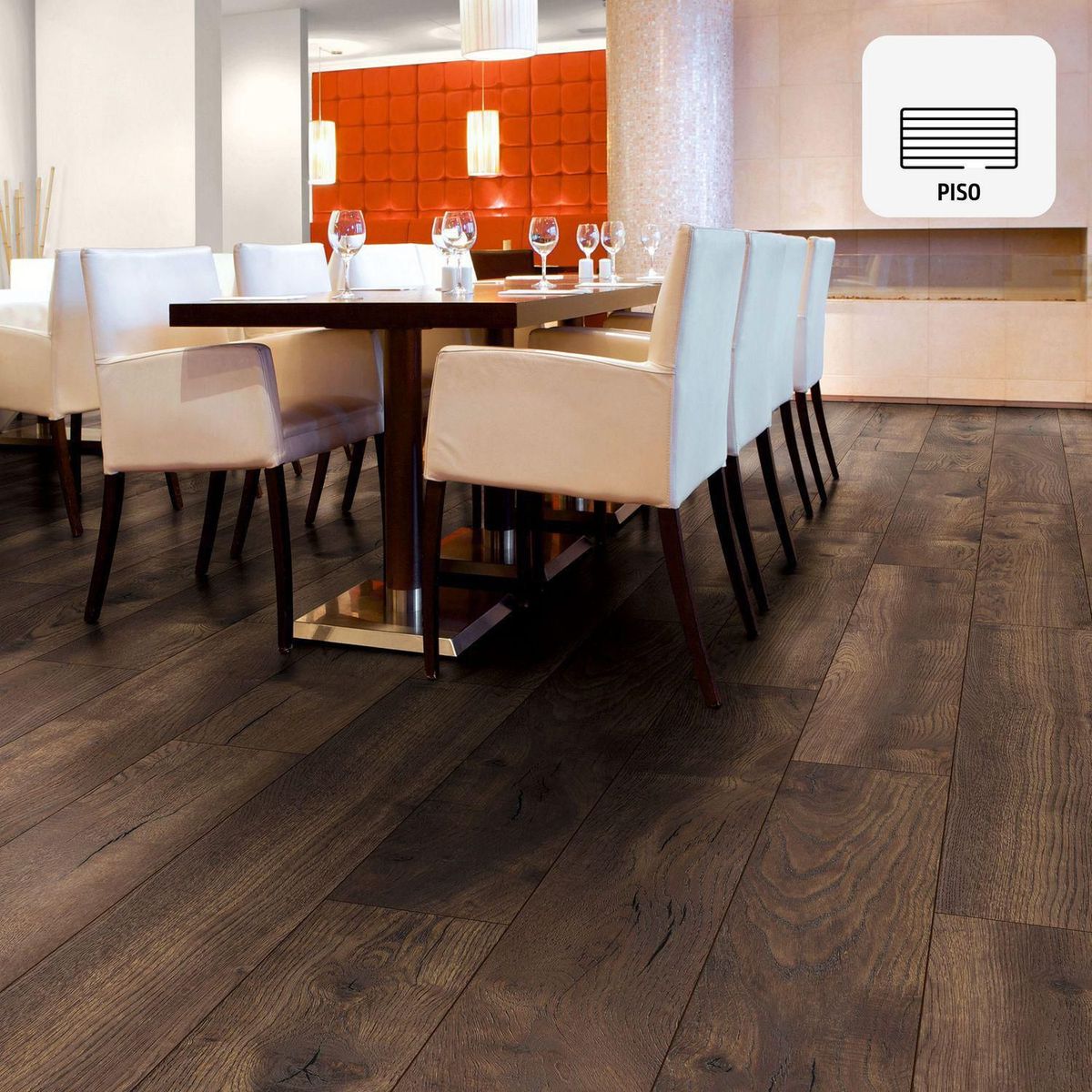 HOLZTEK - Piso Laminado Pett OAK Dark Marrón AC5 10mm 2.02m2