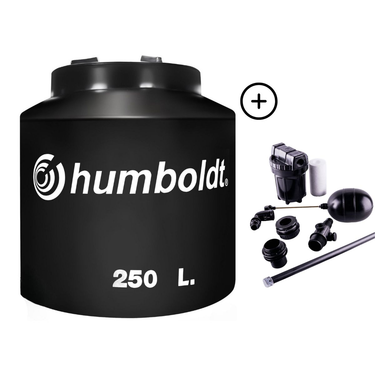 HUMBOLDT - Tanque de Agua Negro Humboldt 250 L + Accesorios