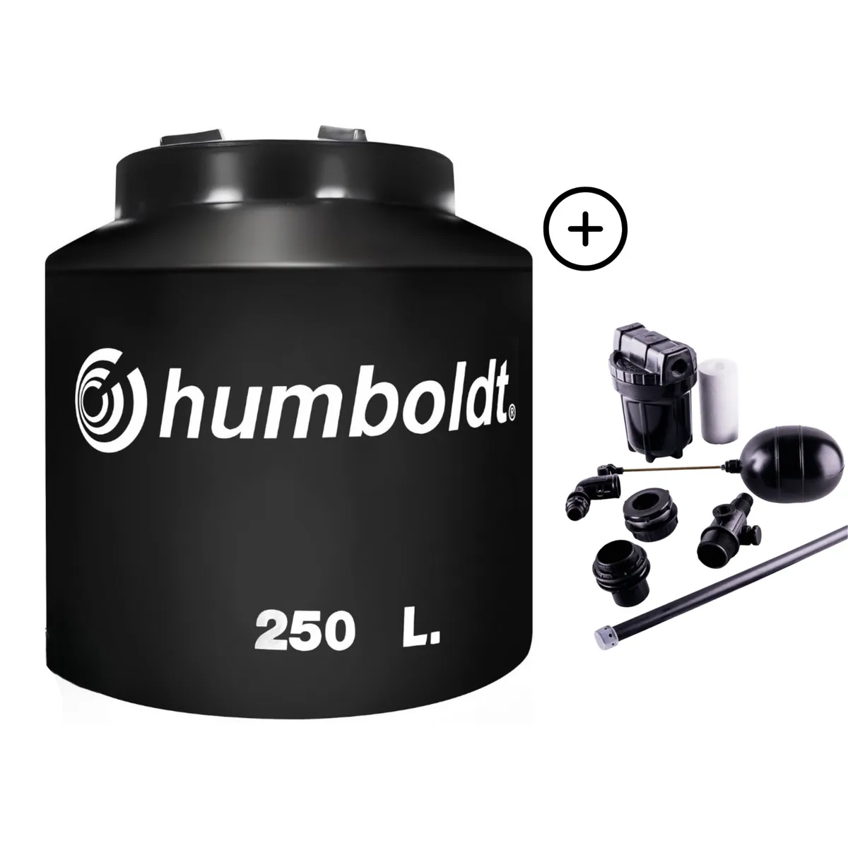 HUMBOLDT - Tanque de Agua Negro Humboldt 250 L + Accesorios