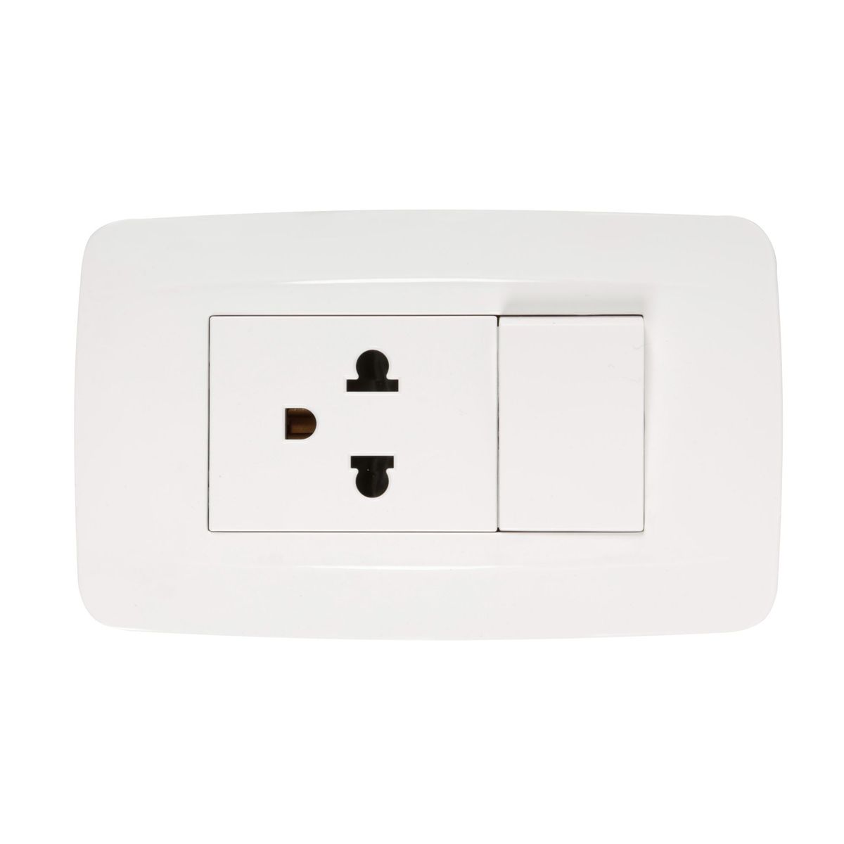 KARSON - Interruptor + Tomacorriente Simple P/T Primmus Blanco