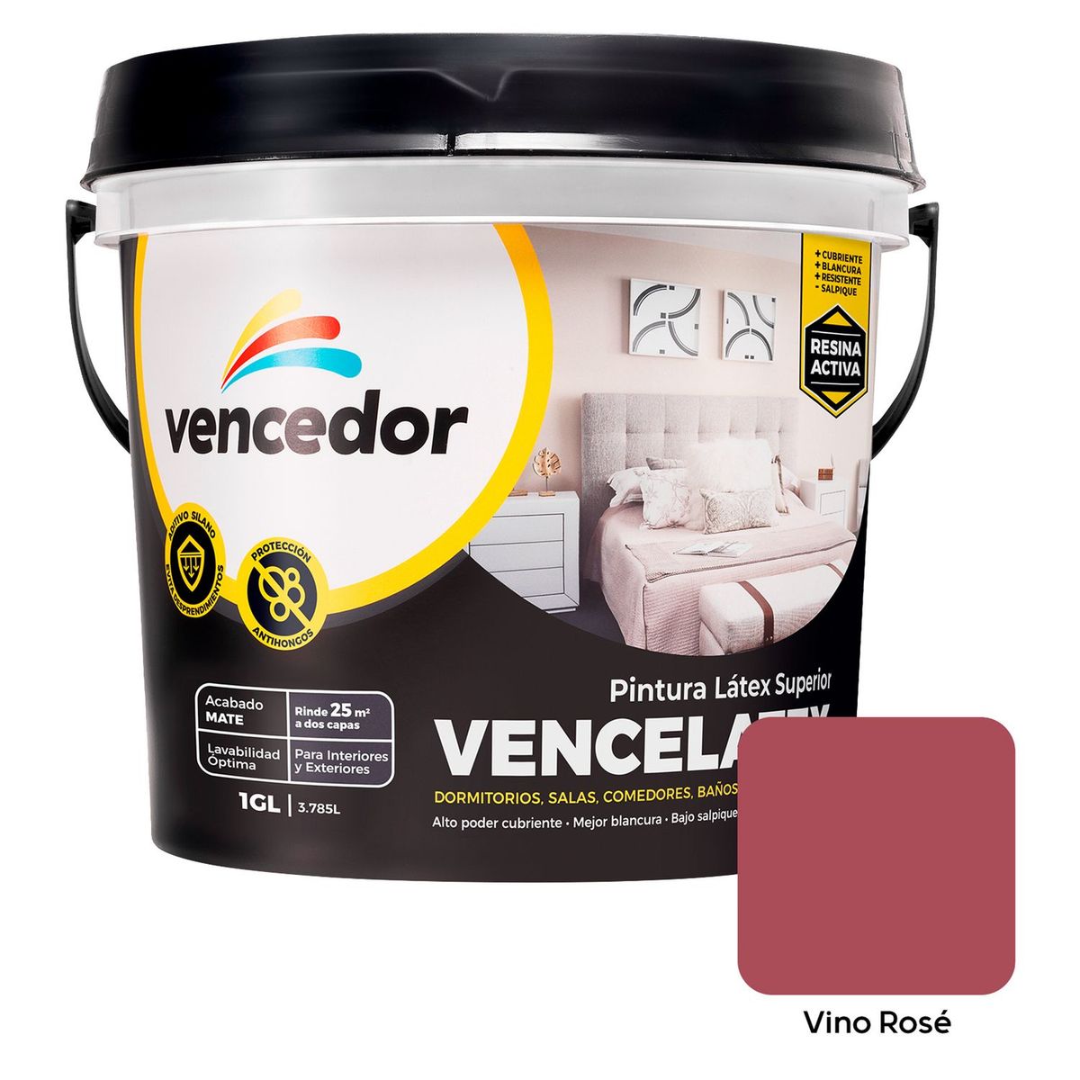 VENCEDOR - Pintura Vencelatex Vino Rose 1GL