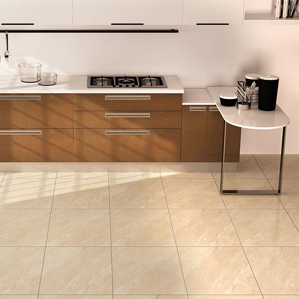Cerámica Platinum Beige Marmolizado 45x45cm 2.00m2 para piso, marca CARMELO FIOR - Foto 2