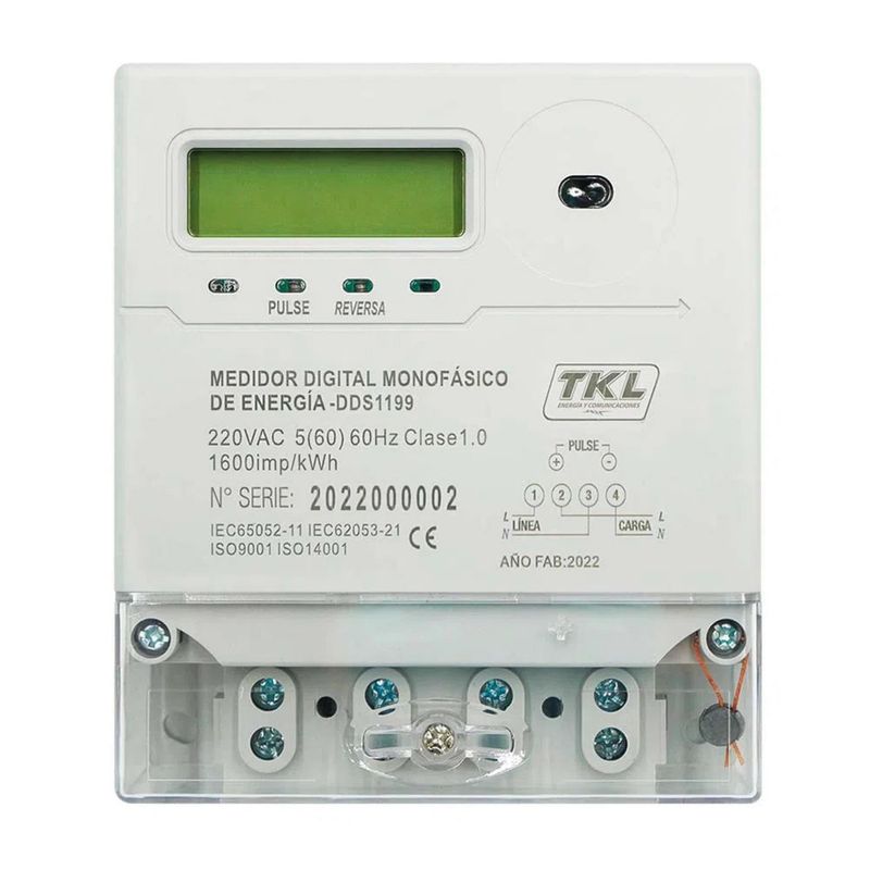 VOLT - Medidor de luz monofásico digital  60A