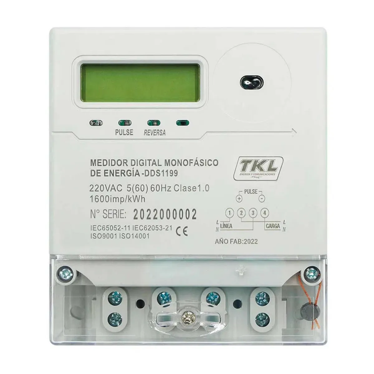 VOLT - Medidor de luz monofásico digital 60A