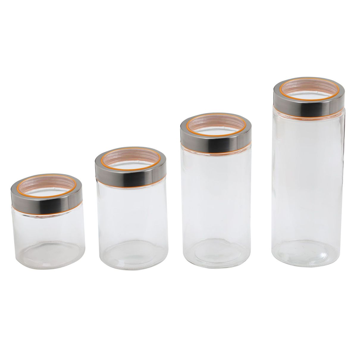 JUST HOME COLLECTION - Set de 4 frascos de vidrio