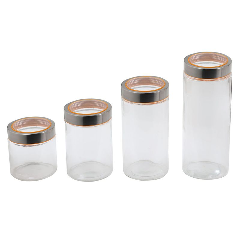 JUST HOME COLLECTION - Set de 4 frascos de vidrio