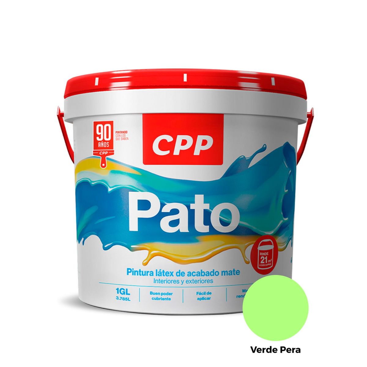 GENERICO - Látex Mate Verde Pera 1GL