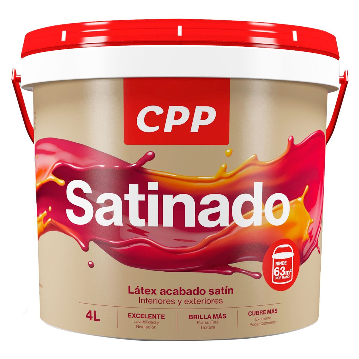 CPP - Pintura CPP Látex Satinado Amarillo 1GL