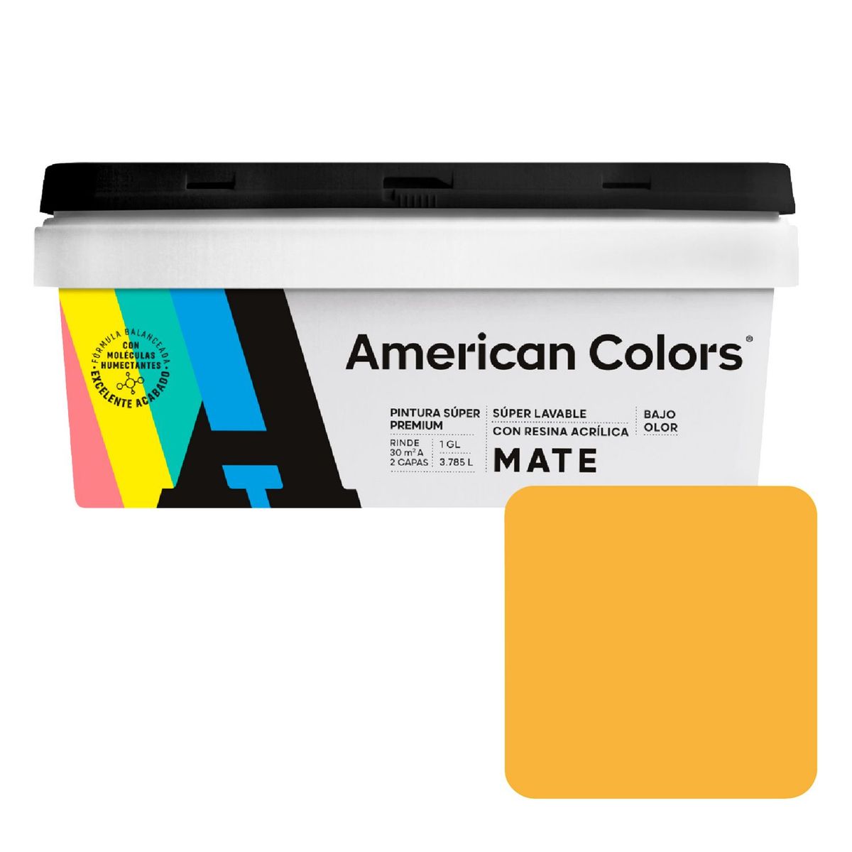 AMERICAN COLORS - Pintura American Latex Mate Critrico 1GL