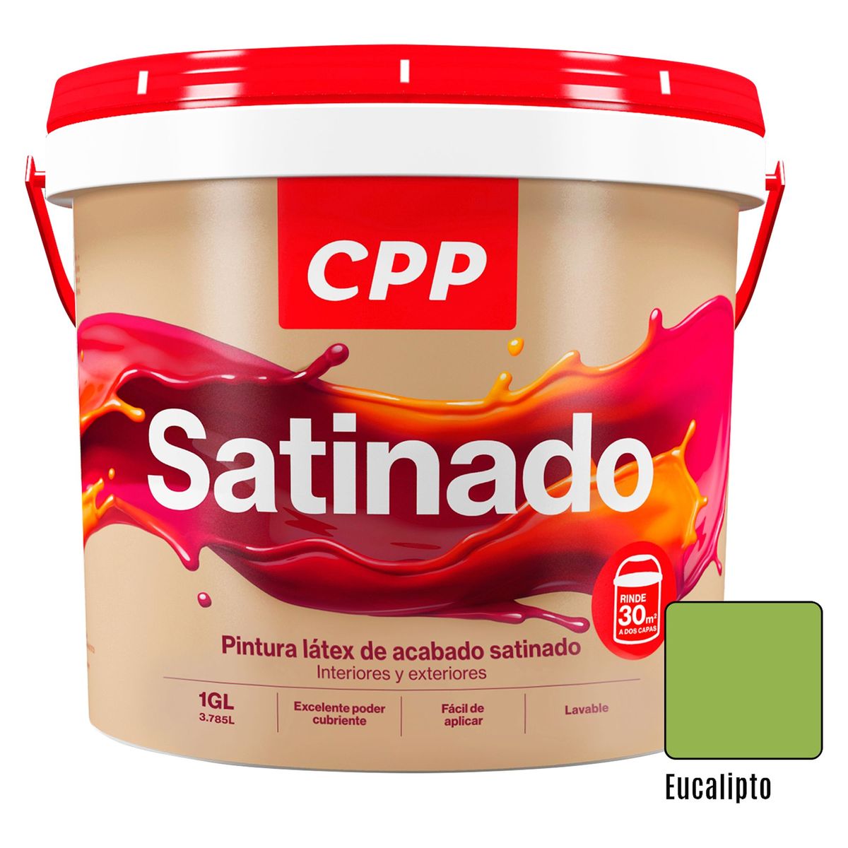 CPP - Pintura CPP Látex Satinado Eucalipto 1GL