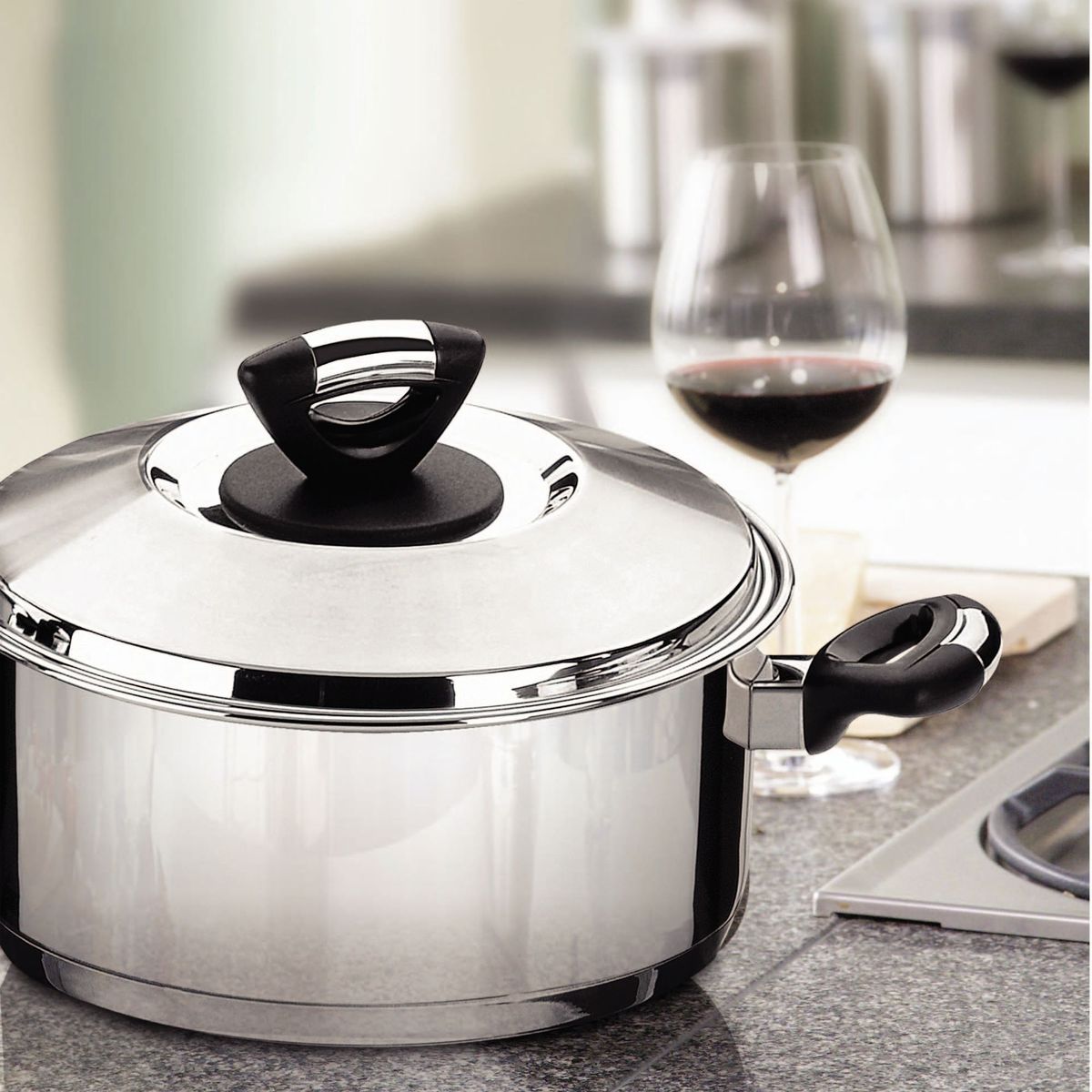 TRAMONTINA - Juego de Ollas T/Acero 10 Piezas Solar