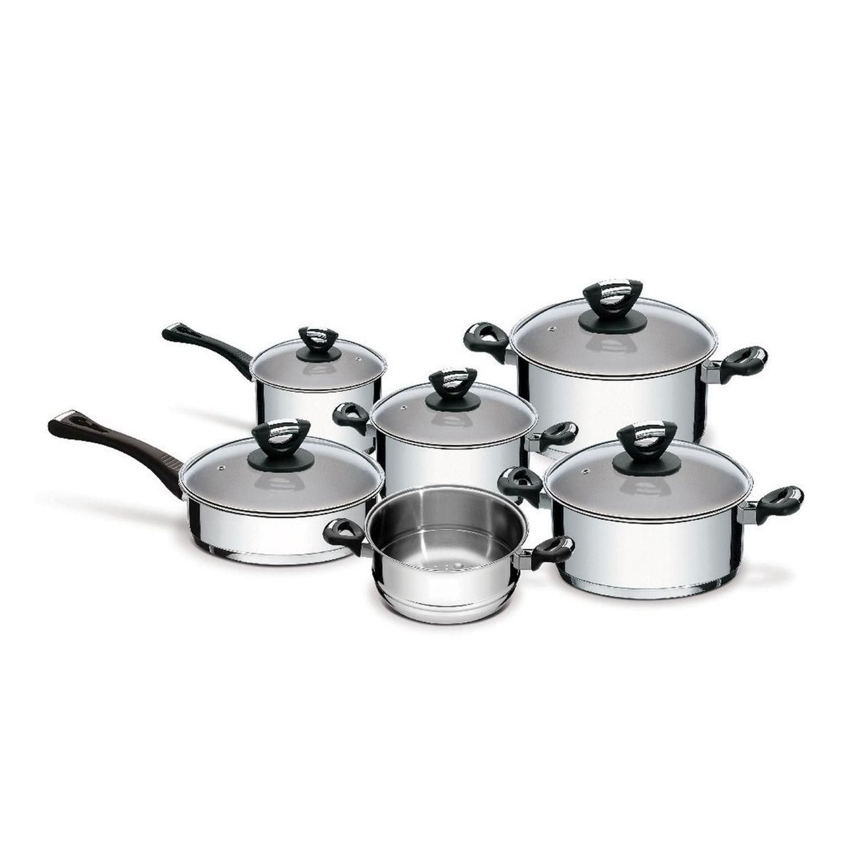 TRAMONTINA - Juego de Ollas 11 Piezas Solar Baquelite