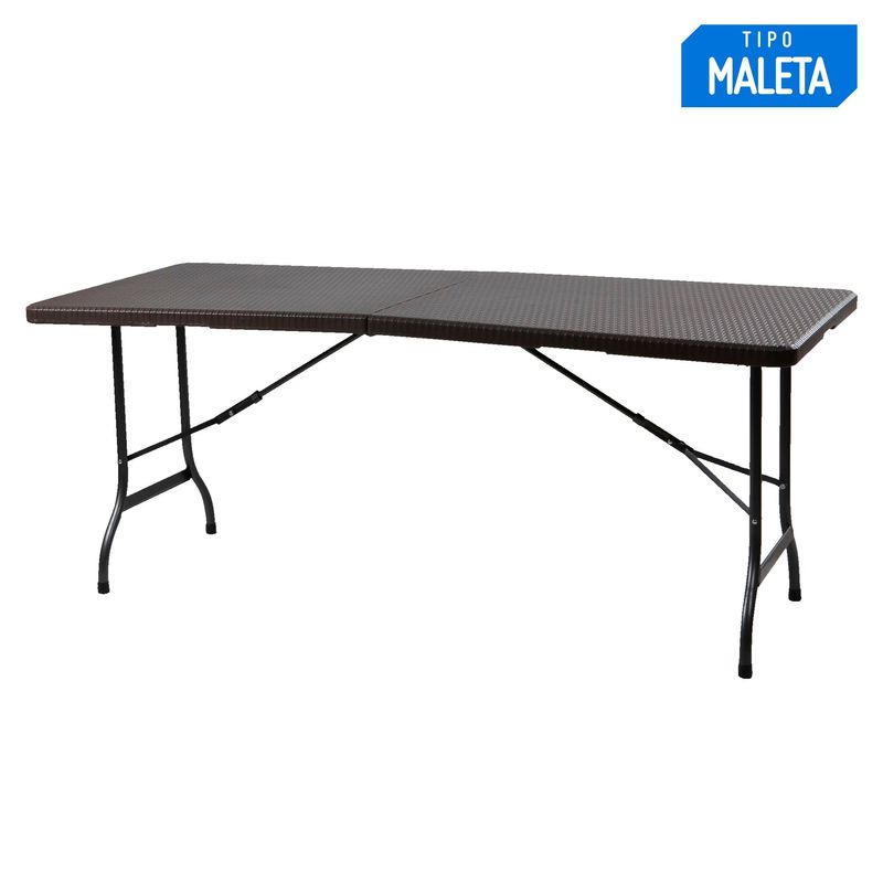 JUST HOME COLLECTION - Mesa plegable 180 x 74.5 cm Negro