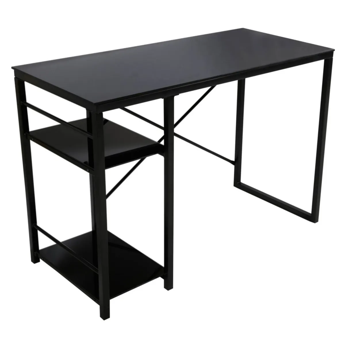 JUST HOME COLLECTION - Escritorio Negro de Vidrio