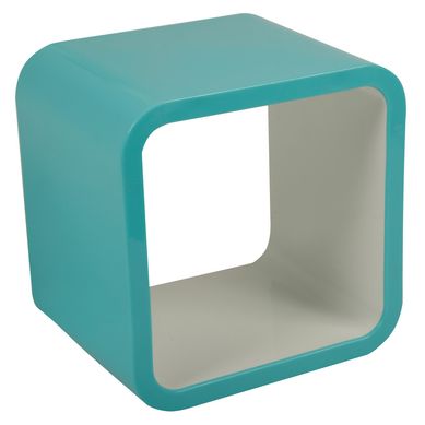 Cubo celeste/blanco 26x20x26cm