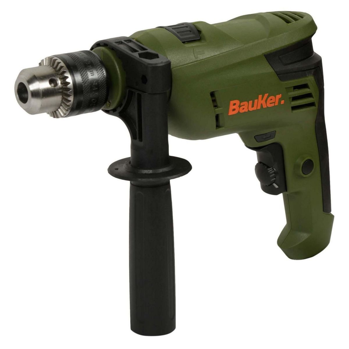 BAUKER - Taladro Percutor Eléctrico Bauker1/2" 600W Eléctrico + 9 Accesorios + Maletín