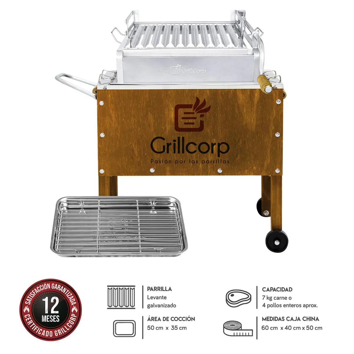GRILLCORP - Caja China Madera Fenólica Grillcorp 60X38 Cm