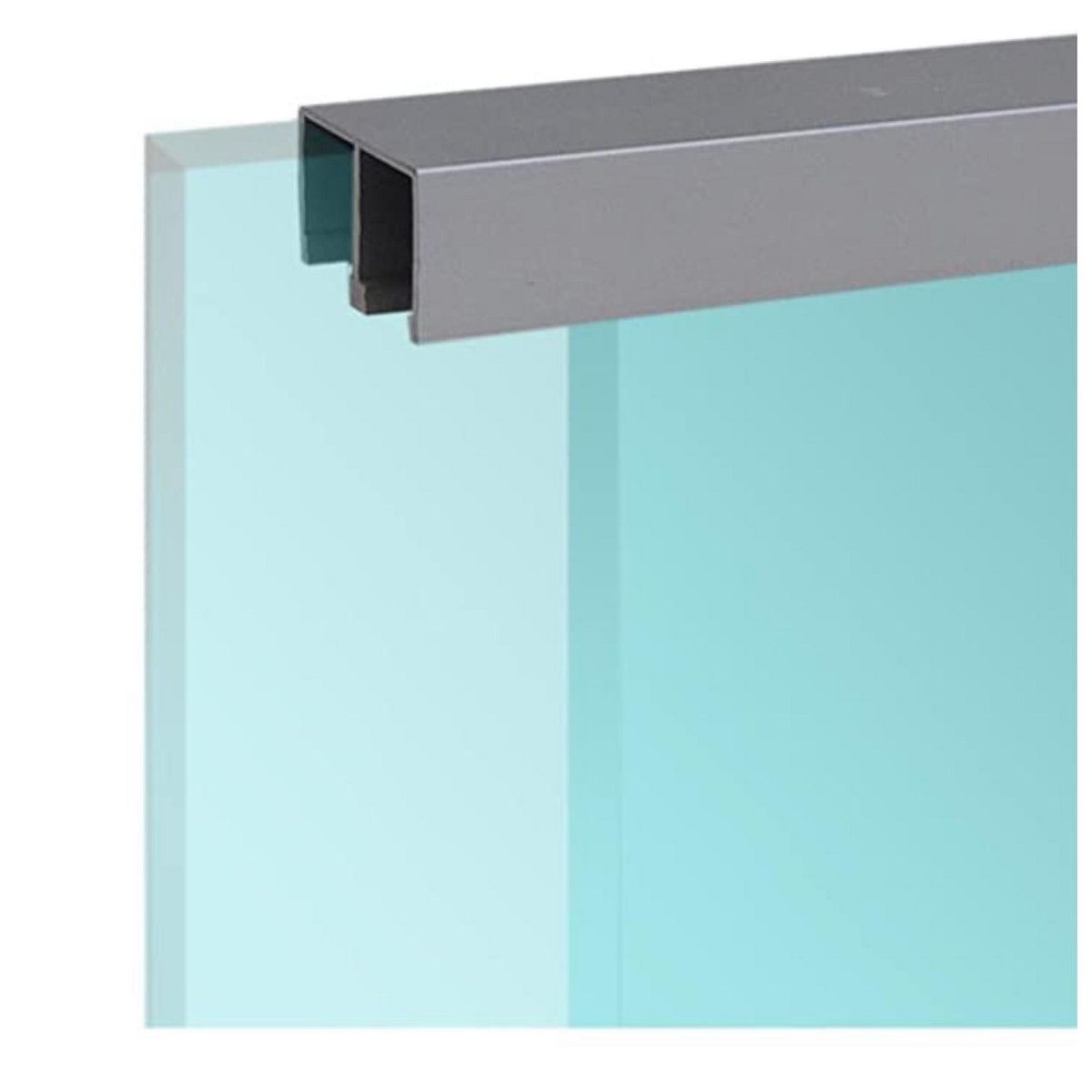 ARCANSAS - Ángulo U Doble Aluminio Plata Mate 20x18 mm.