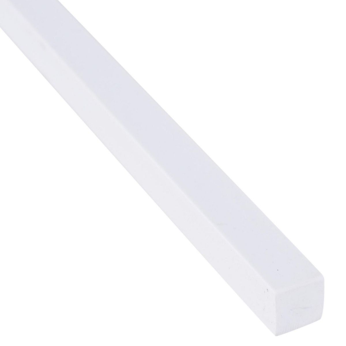 ARCANSAS - Barra Cuadrada PVC Blanca 10 mm. x 1 m.